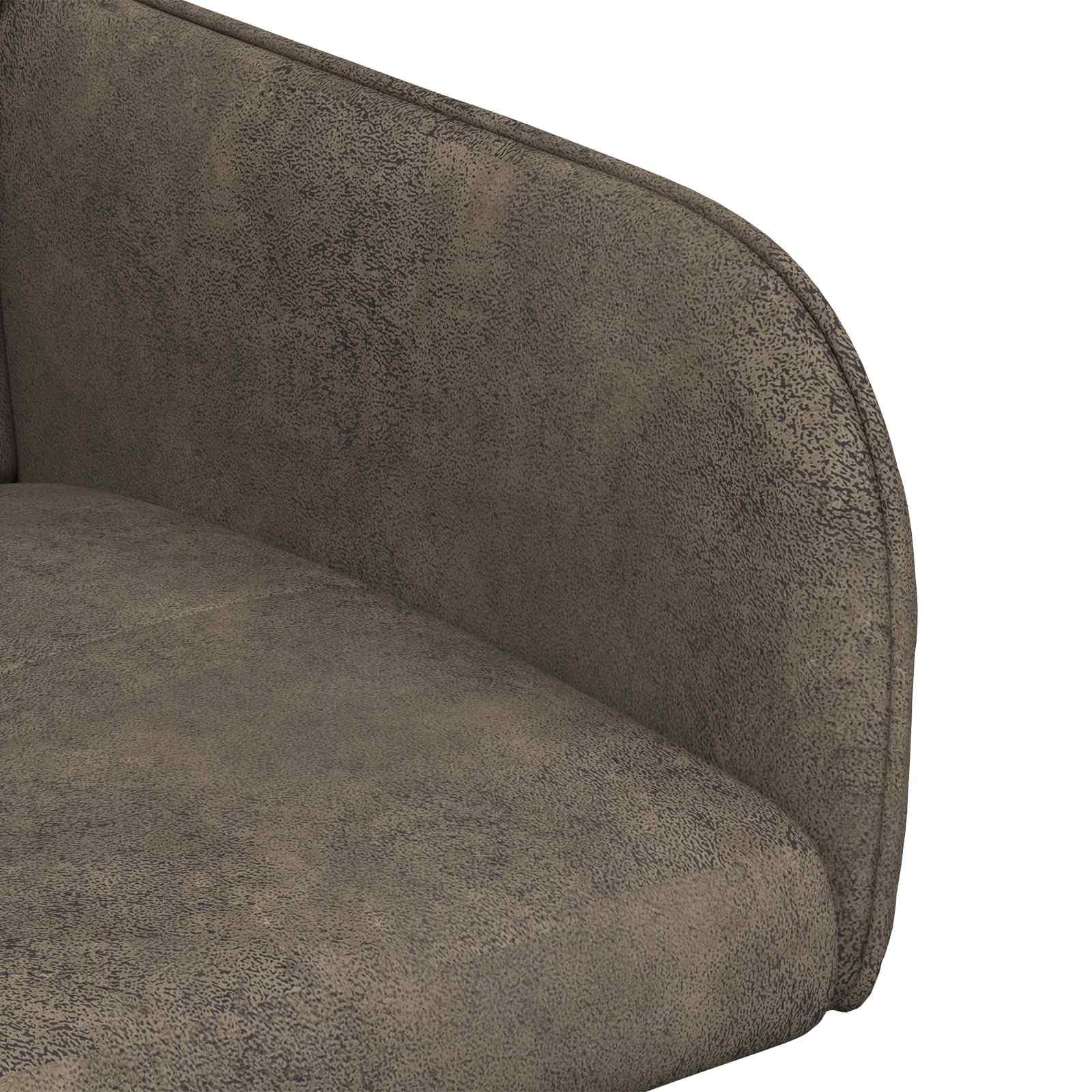 Krzesła do jadalni, zestaw 4 szt., ciemnoszary, sztuczny zamsz, nowoczesne wzornictwo z ergonomicznym oparciem, wygodnymi podłokietnikami, stabilnym stelażem metalowym, tapicerką, idealne do