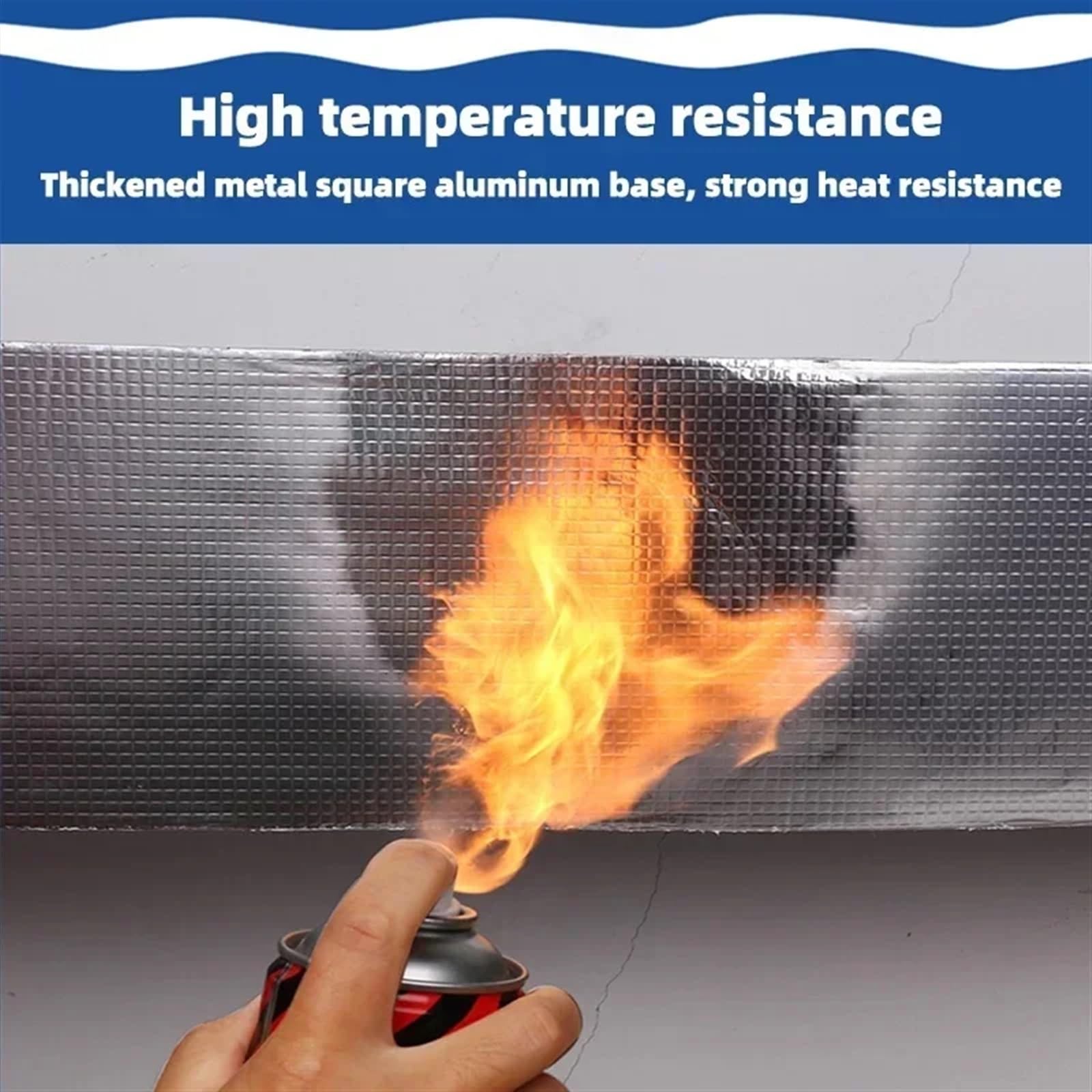 Aluminiumfolienband Super Resistant Waterproof Self Adhesive for Wall Crack Roof Pipe Repair Tools Wall Roof Repair Sealant(20cm X 5 Meter)