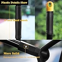 Vista 4 de Escoba comercial resistente, paquete de 3 escobas angulares mejoradas para barrer al aire libre e interior, escobas negras perfectas de la casa, 3 x