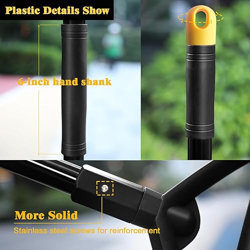 Miniatura 4 de Escoba comercial resistente, paquete de 3 escobas angulares mejoradas para barrer al aire libre e interior, escobas negras perfectas de la casa,