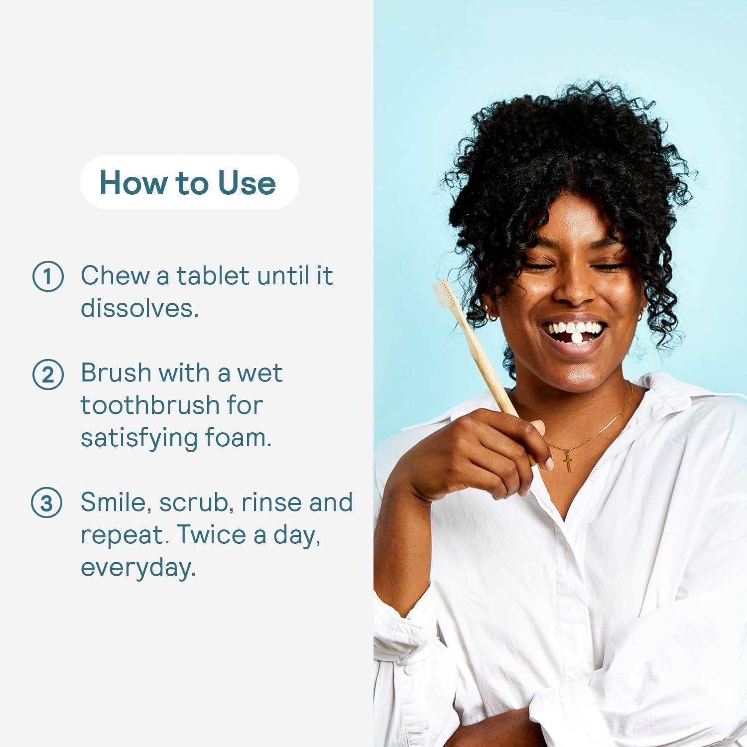 HUPPY Toothpaste Tablets, Nano Hydroxyapatite Toothpaste - Natural Whitening, Fluoride Free and Remineralizing Tablets - Travel Hydroxyapatite Tabs, Cinnamon Flavor (4 Month Refill no Refillable Tin)