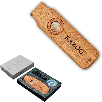 Wood Kazoos,Kazoo Musical Instruments with 10 Membranes,Beginners of Musical Instruments,Sling Design Kazoos for Adults/Music Lovers Style 3