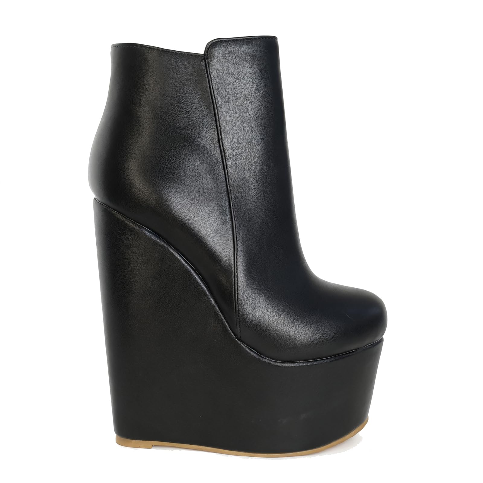 Women Ankle Boots Platform Wedges Round Toe Side Zip Up Short Boots Ladies Shoes Woman Big Sizes