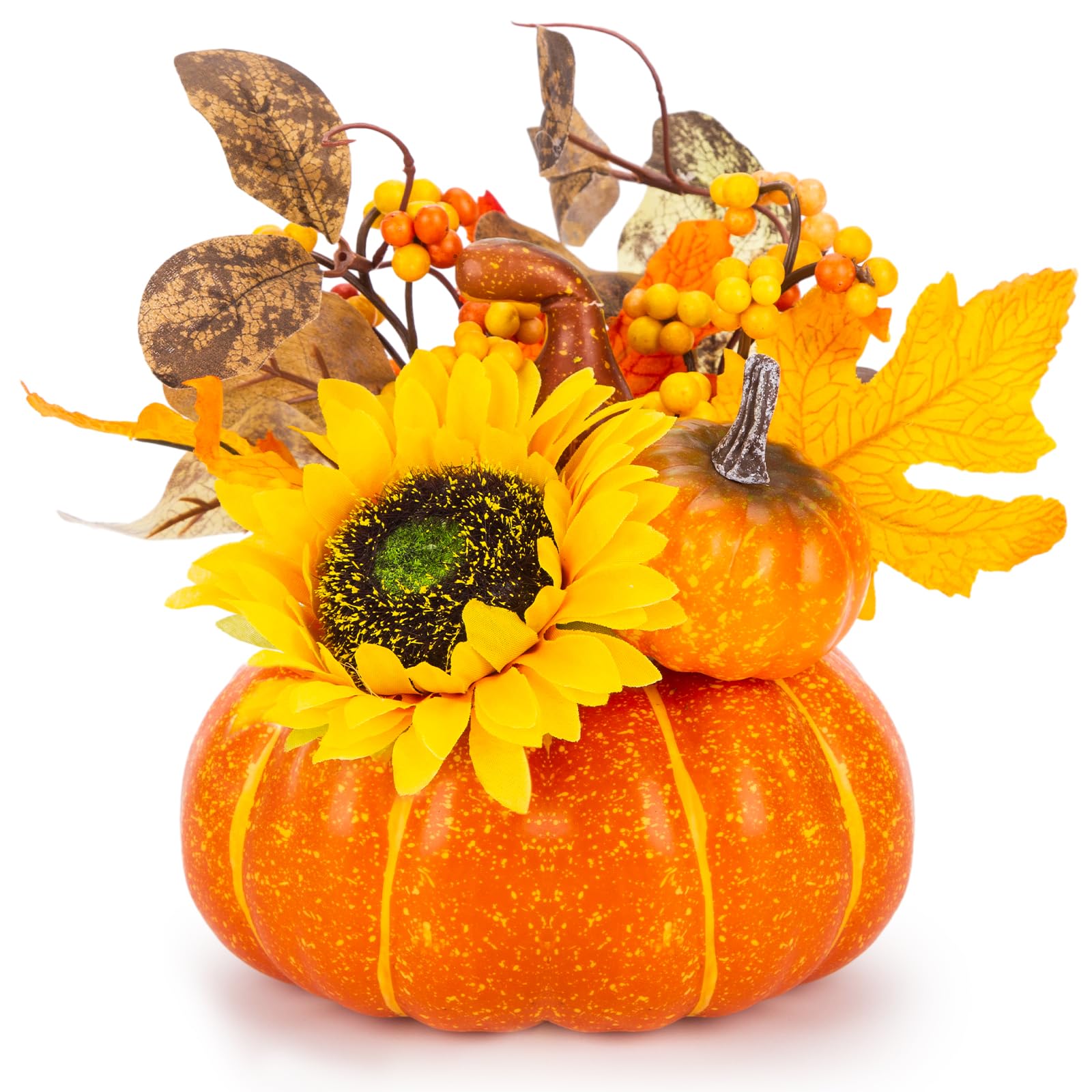 ELAYARD Grandes Citrouilles Artificielles Pour Décoration Extérieure Automne Et Halloween - Look Réaliste