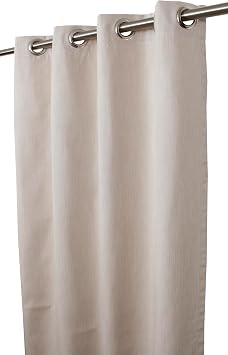 Outdoor/Indoor Sunbrella Curtain 108 inch x 50 inch Water Resistant/Weather Resistant with 8 Stainless Steel Grommets Canvas Flax