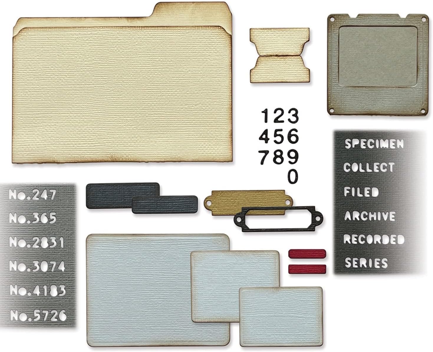 Sizzx Thinlits Die Set 54PK Specimen by Tim Holtz | 665930 | Chapter 3 2022