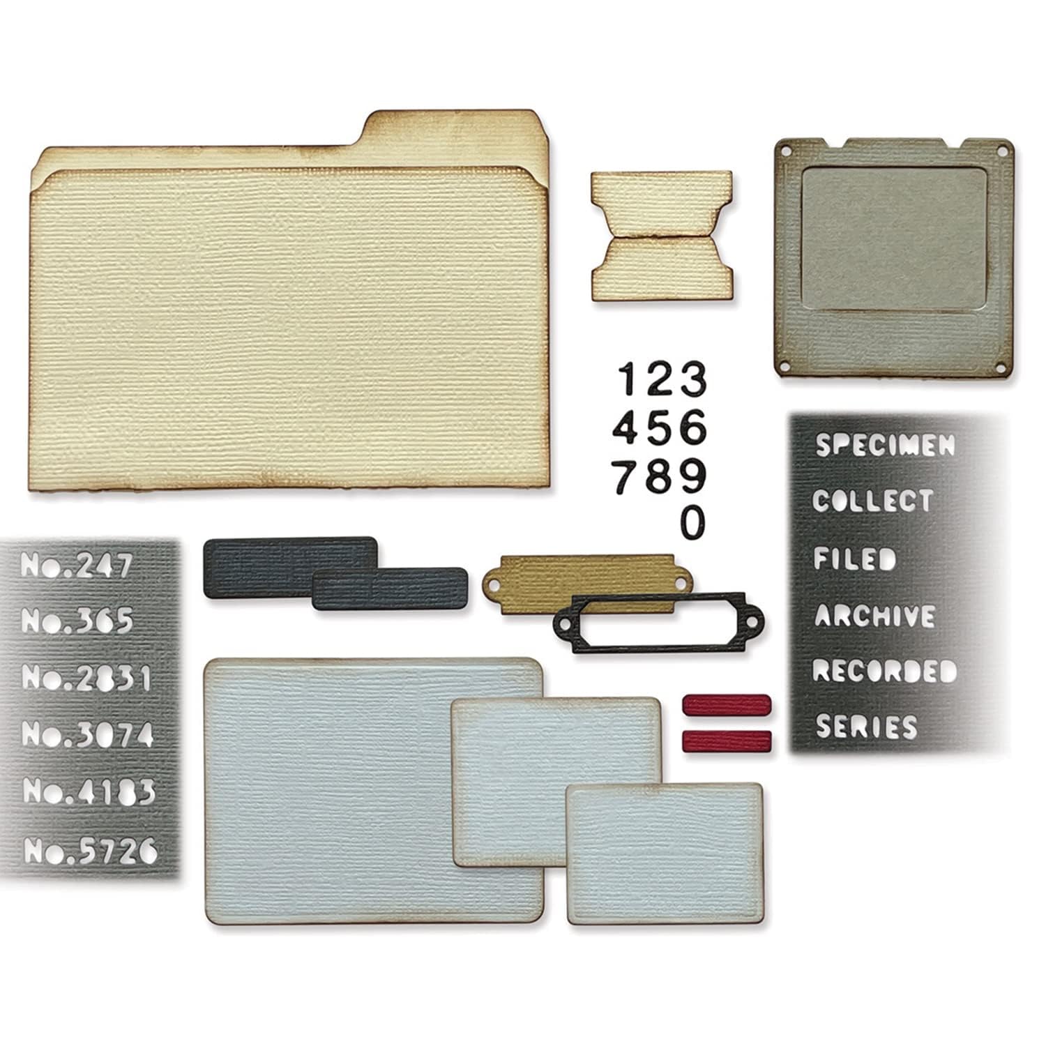 Sizzix Set Fustelle Thinlits 54 Pezzi - Esemplare Di Tim Holtz Per Big Shot - Taglio Carta E Lamine