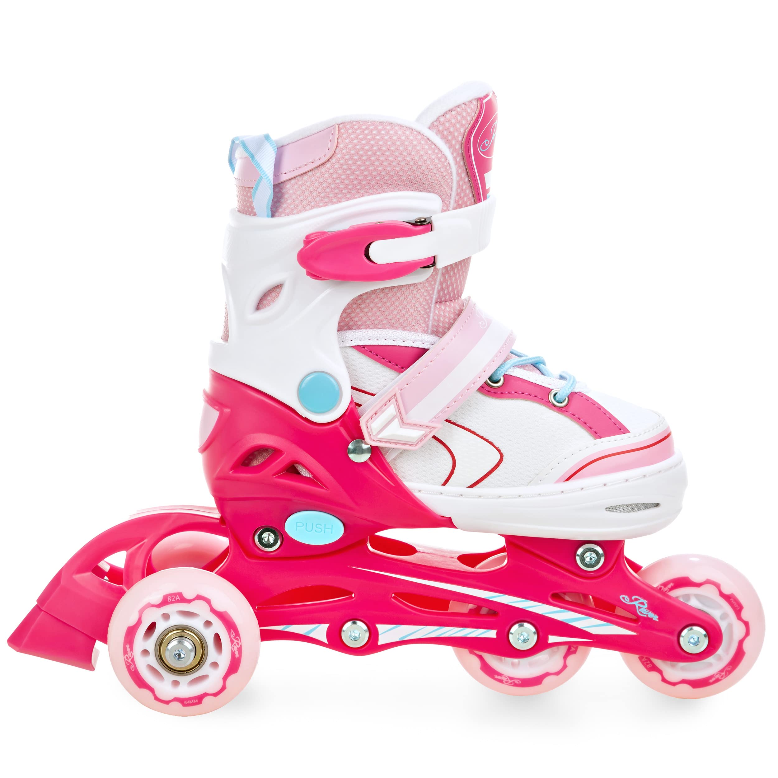 Pattini a rotelle per bambini 3 in 1 regolabili Raven con pattini quad