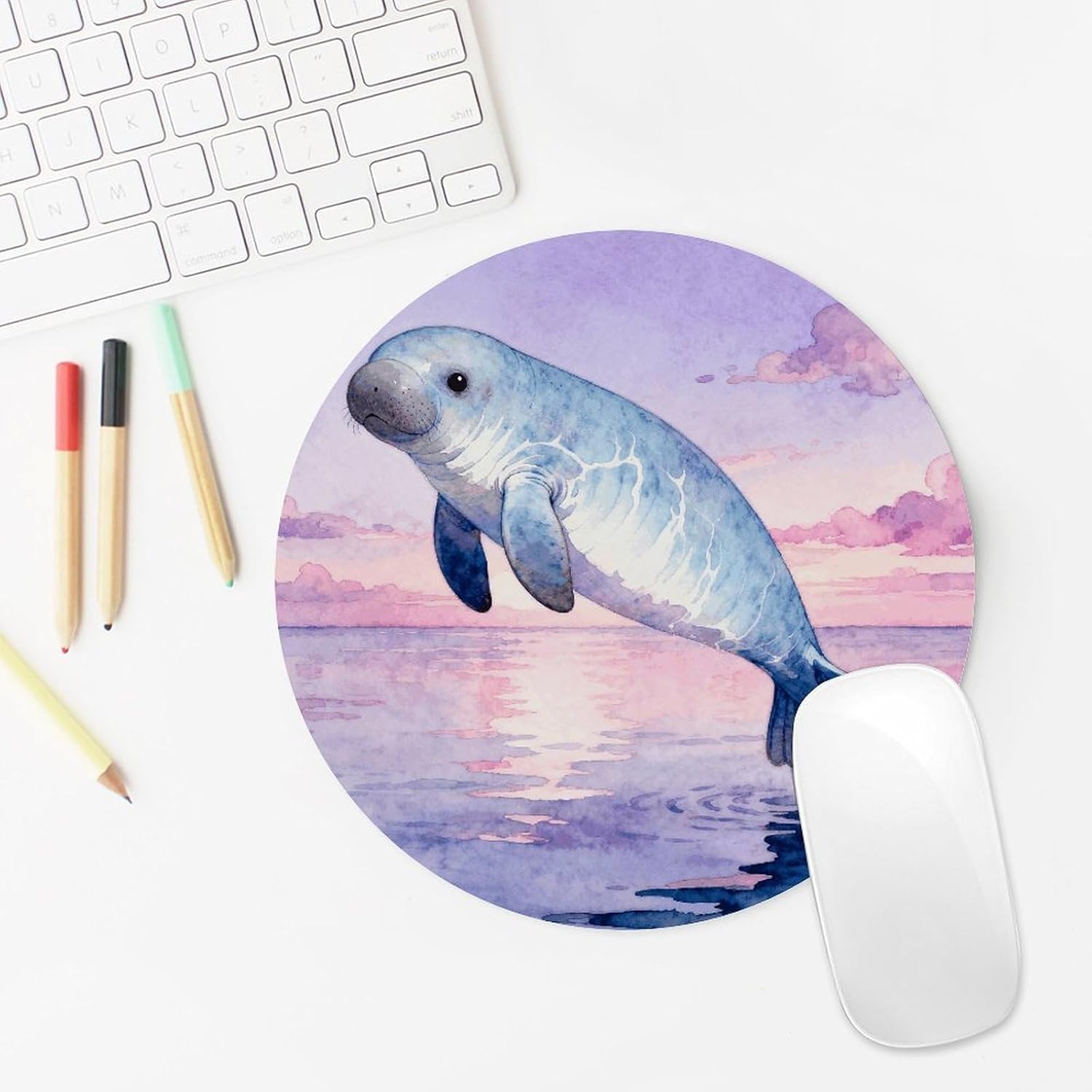 Round Mouse Pad for Office 7.8x7.8in, E-Sports Essential Computer Mouse Mat image 5