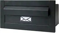 Caixinha De Correio Inox Moderna All Black 29cm
