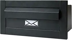 Caixinha De Correio Inox Moderna All Black 29cm