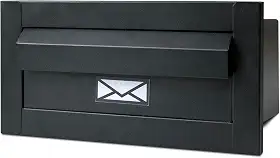 Caixinha De Correio Inox Moderna All Black 29cm