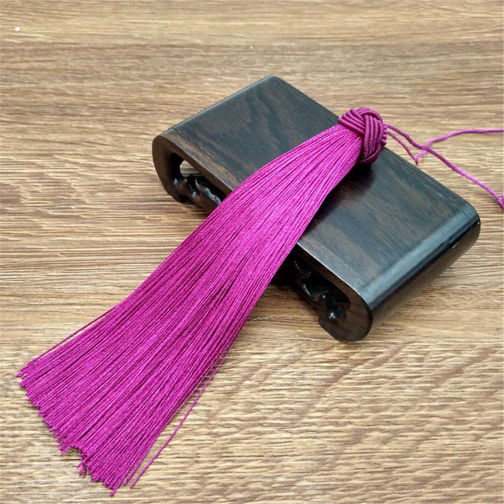 10 Pieces 15cm Silky Soft Tassels Mini Craft Tassels Small Tassel Pendant Decorative Key Tassels Handmade Tassel Key Chain Gifts Tiny Tassels for Earrings Souvenir Bookmarks DIY Craft (Rose Red)