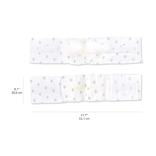 Foto 5 de 6 de Amazon Basics Pañales Desechables para Perros Macho, S, Paquete de 50, Color Blanco