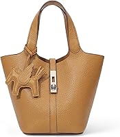 Kadynow Vegan Leather Tote Bag for Women - Bucket Purse Top Handle Shoulder Bag with Detachable Mini Purse