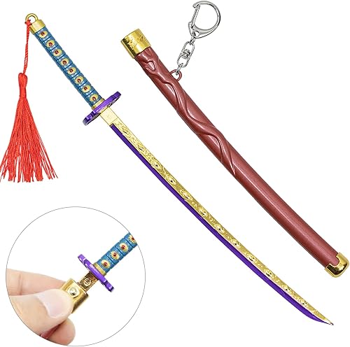 Miniatura 3 de Larmuroki 6 inches Anime Katana Sword, Comes with a Acrylic Figure Keychain, 10 inches Katana Sword Comes with a Sword Stand