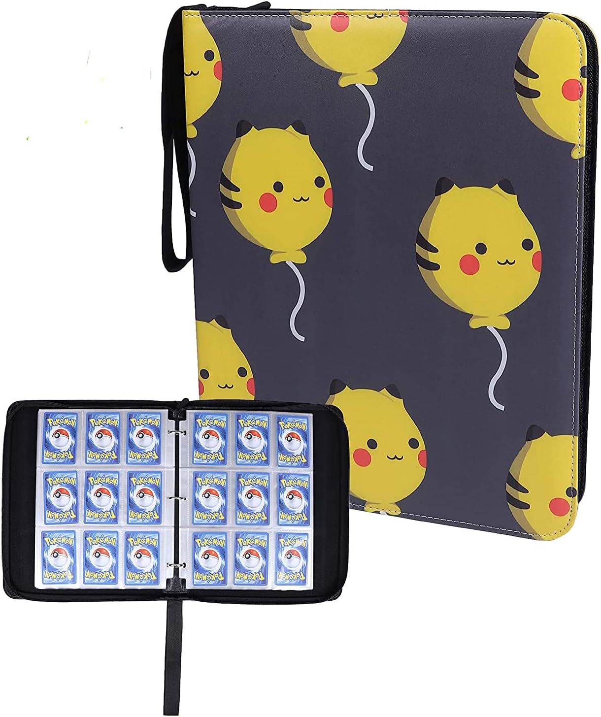 NeatoTek Double Sided 40 Pages 9 Pocket Binder Compatible with Pokemon Cards, Portable Storage Case with Removable Sheets Holds Up to 720 Cards-Toys Gifts for Boys Girls