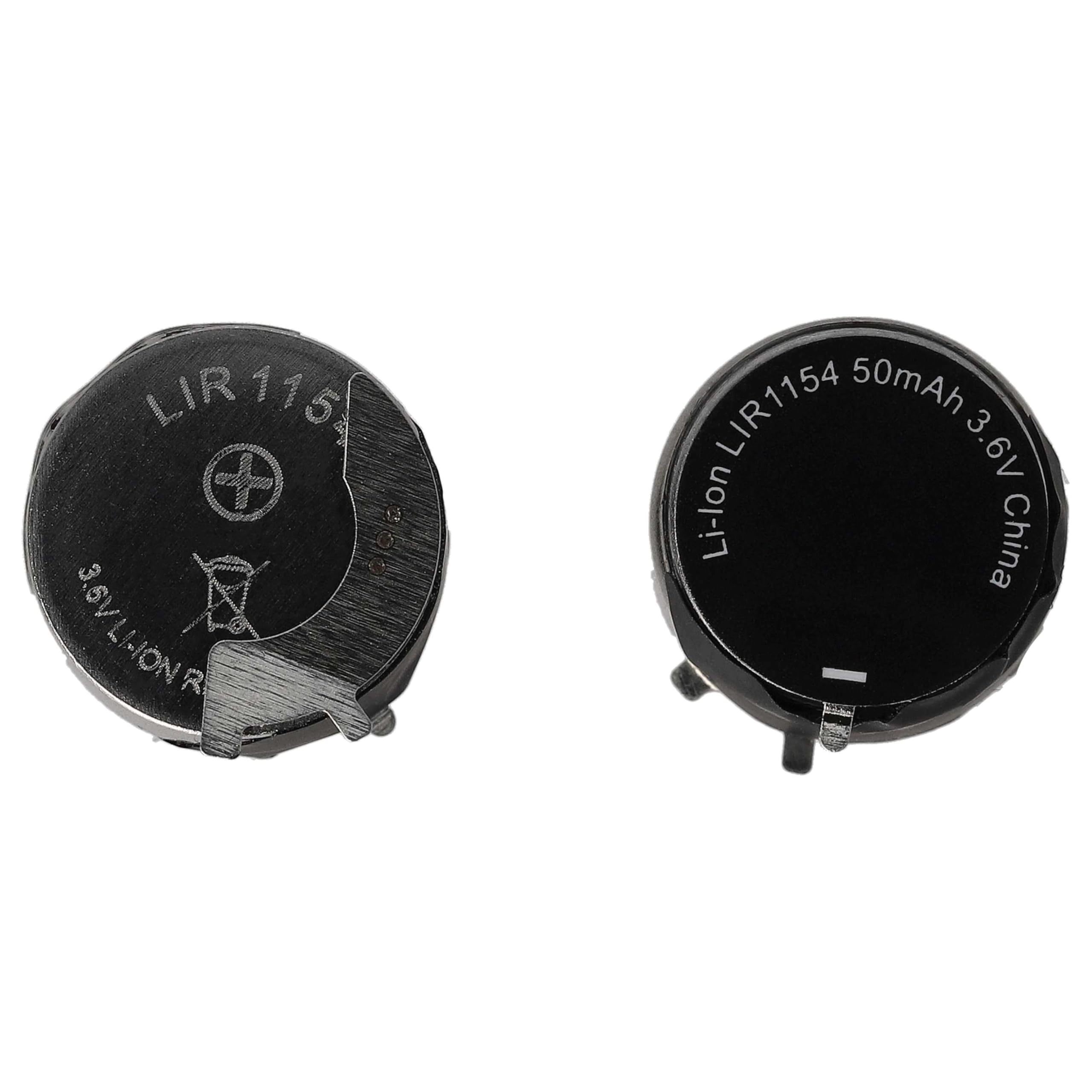 vhbw 2 x bateria zastępuje Apple A3HOC, CP1154 do bezprzewodowych słuchawek (50 mAh, 3,6 V, Li-ion)