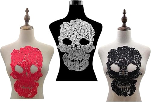 Miniatura 14 de 2 piezas de parches de encaje con moño, parches de encaje bordados blancos para decoración de vestido de novia y boda Bowknot,Bowknot