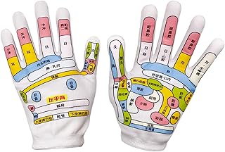 Yoetaun Reflexology Gloves Hand Pointed Reflexology Tool Print Mittens For Correctly Stimulating Hand Acupoints Reusa