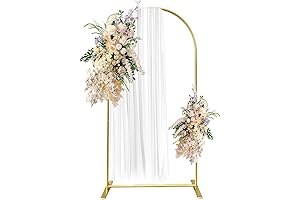 6.6FT Gold Aluminum Arch Backdrop Stand, Square Balloon Arch Stand Wedding Frame...
