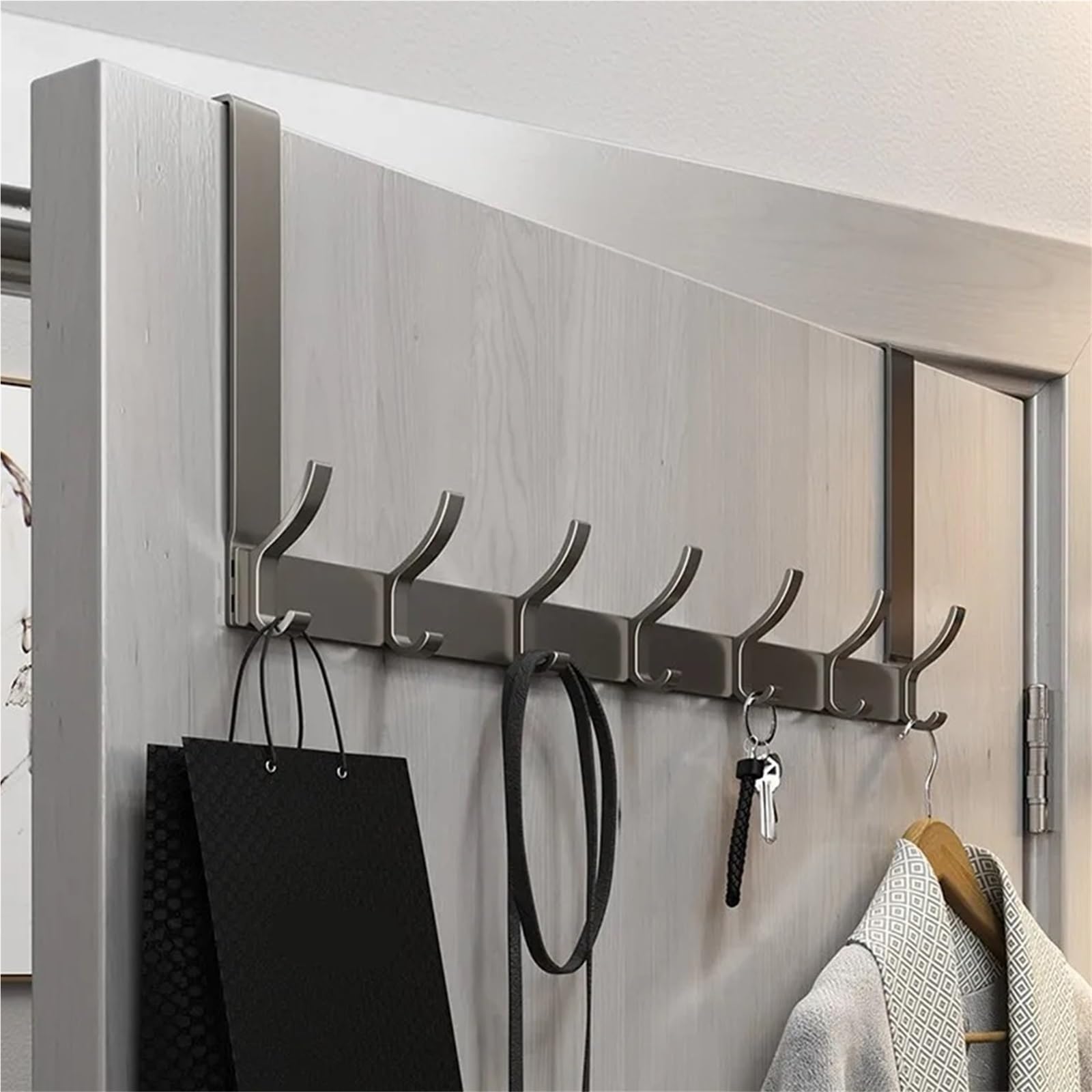 2 ganchos for colgar en la puerta, organizador for el hogar, perchero for ropa, abrigos, sombreros, toallas, accesorios de baño, soporte for Para puertas