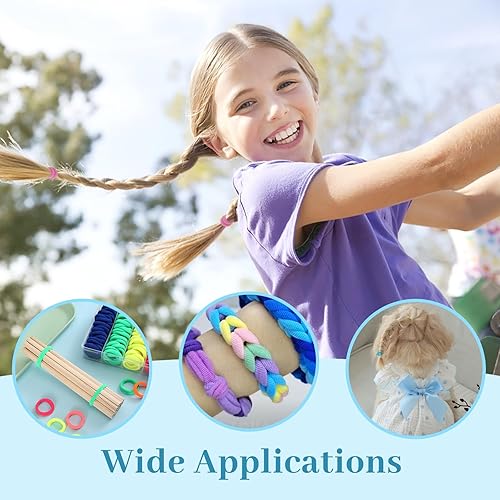 Miniatura 3 de 240 ligas para el pelo de bebé, lazos para el cabello para niños pequeños con 4 herramientas de peinado, lazos para el cabello sin costuras con caja