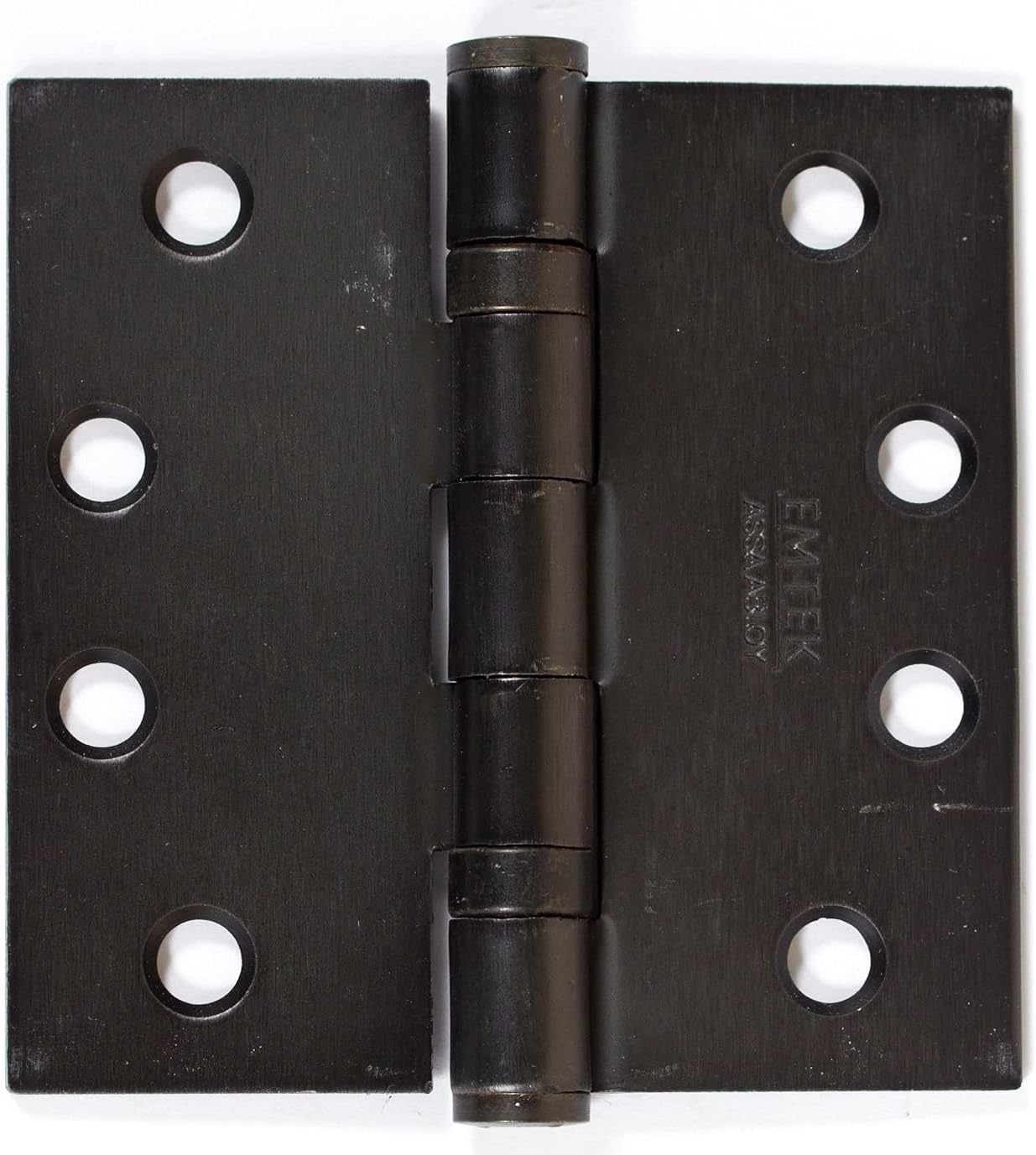 Emtek 94014 4" x 4" Steel Heavy Duty Ball Bearing Square Corner Hinges - Pair, Medium Bronze