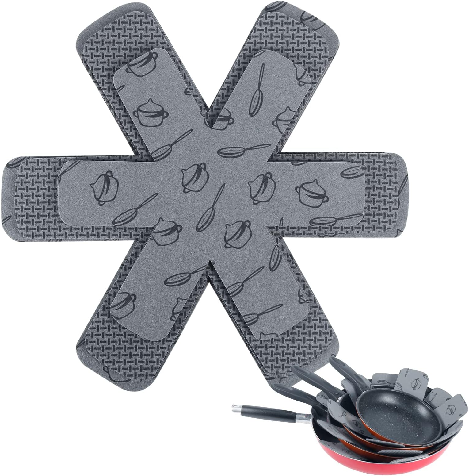 Norpro Felt 3 Piece Pan Protector Set, Three sizes 18", 16