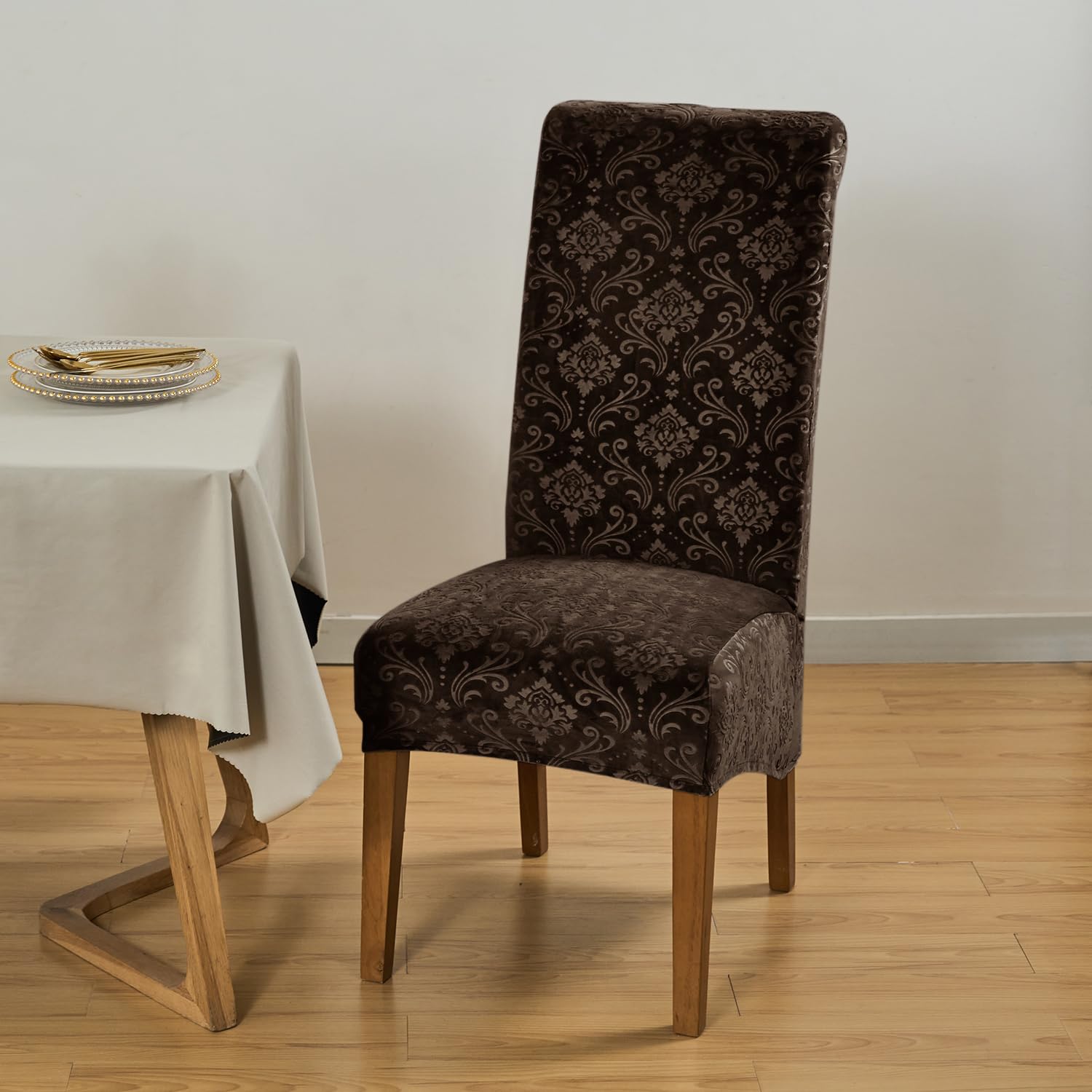 Velvet Dining Chair Covers - Set of 6 -2