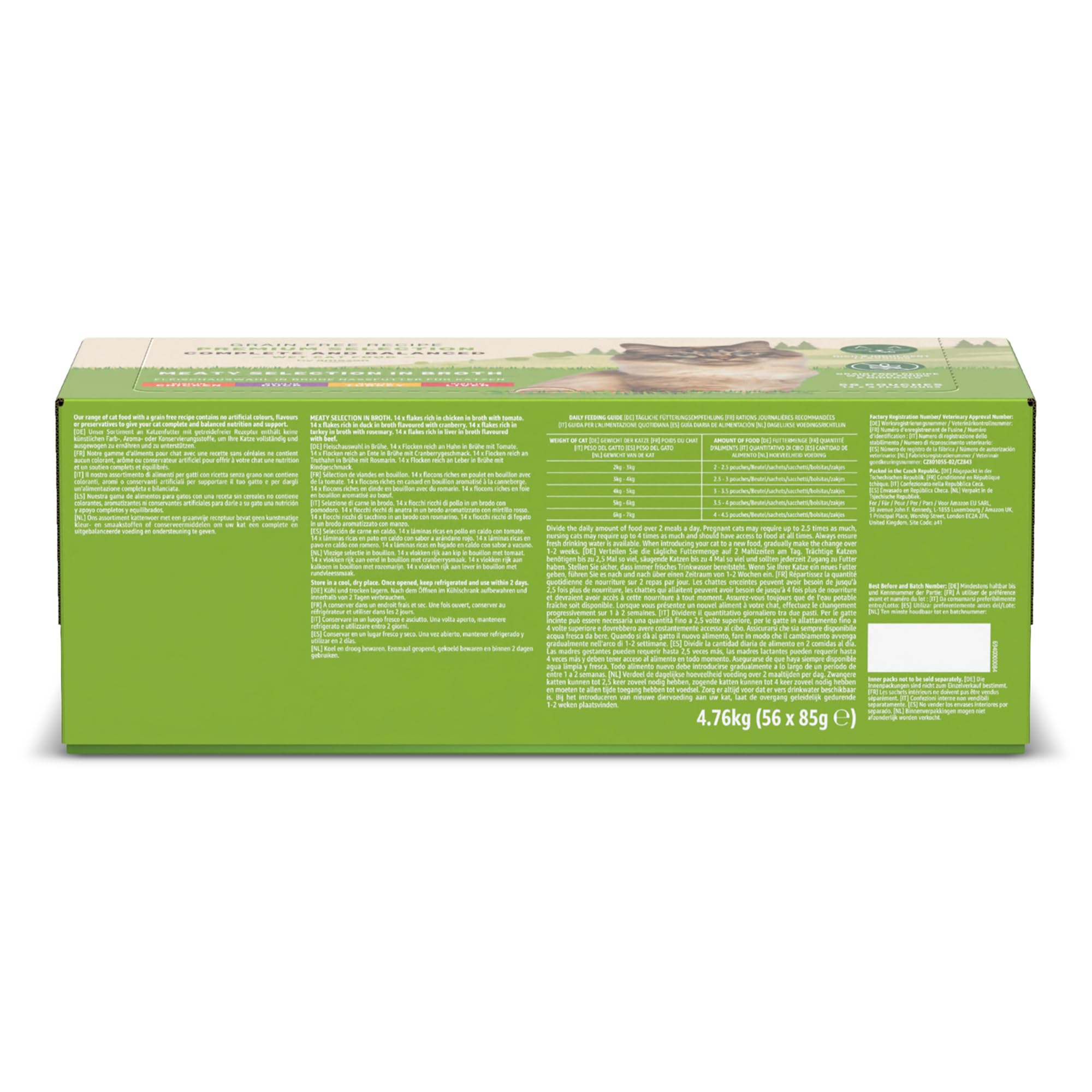by Amazon Aliments Humides sans Céréales pour Chats, Selection de Viande en Gelée 4.76kg, 56 Lot de 85g (Anciennement Lifelong)
