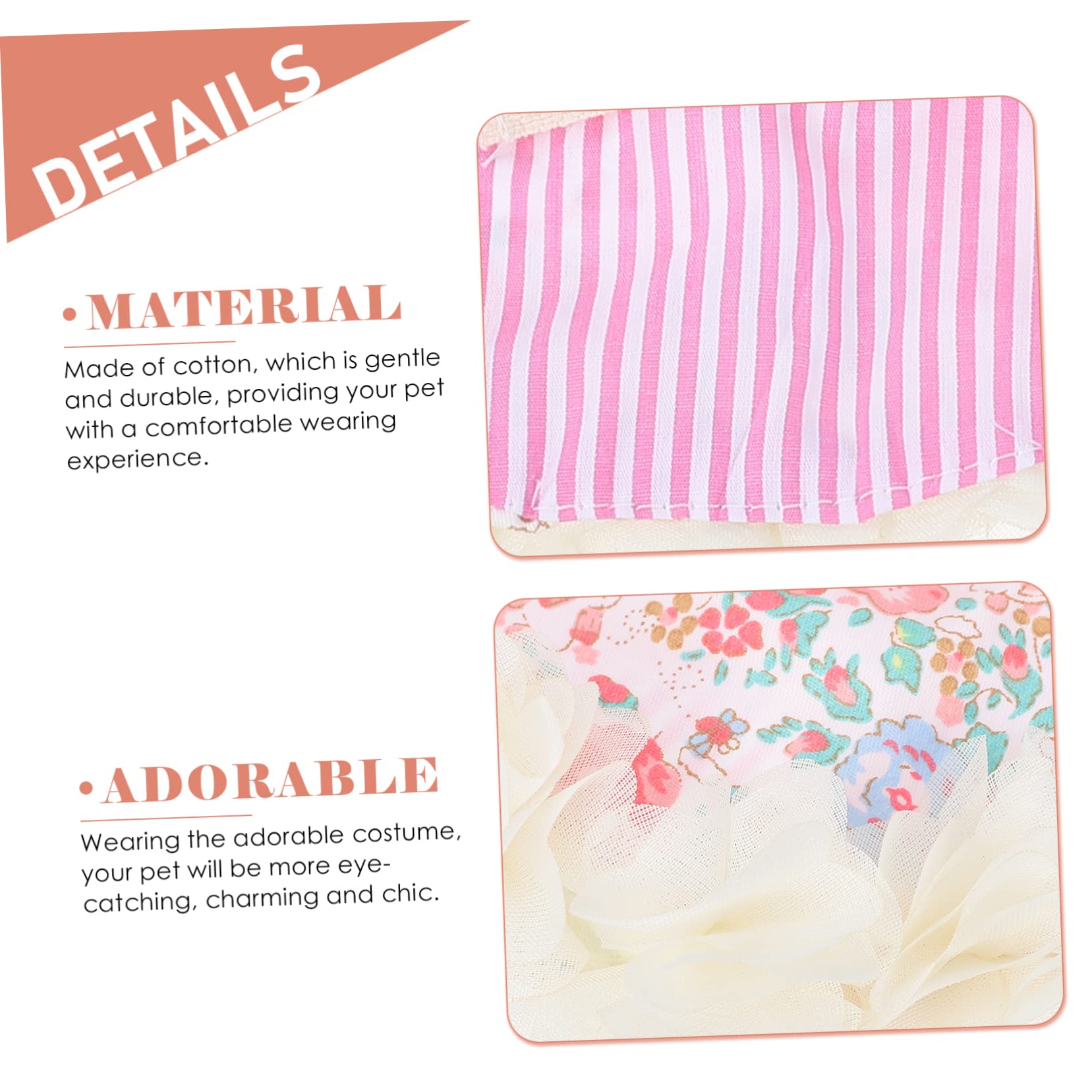 POPETPOP Ensemble Vêtement Décoratif pour Lapin Laisse en Coton Rose, Doux Odeur, pour Promenades Extérieures et Fêtes
