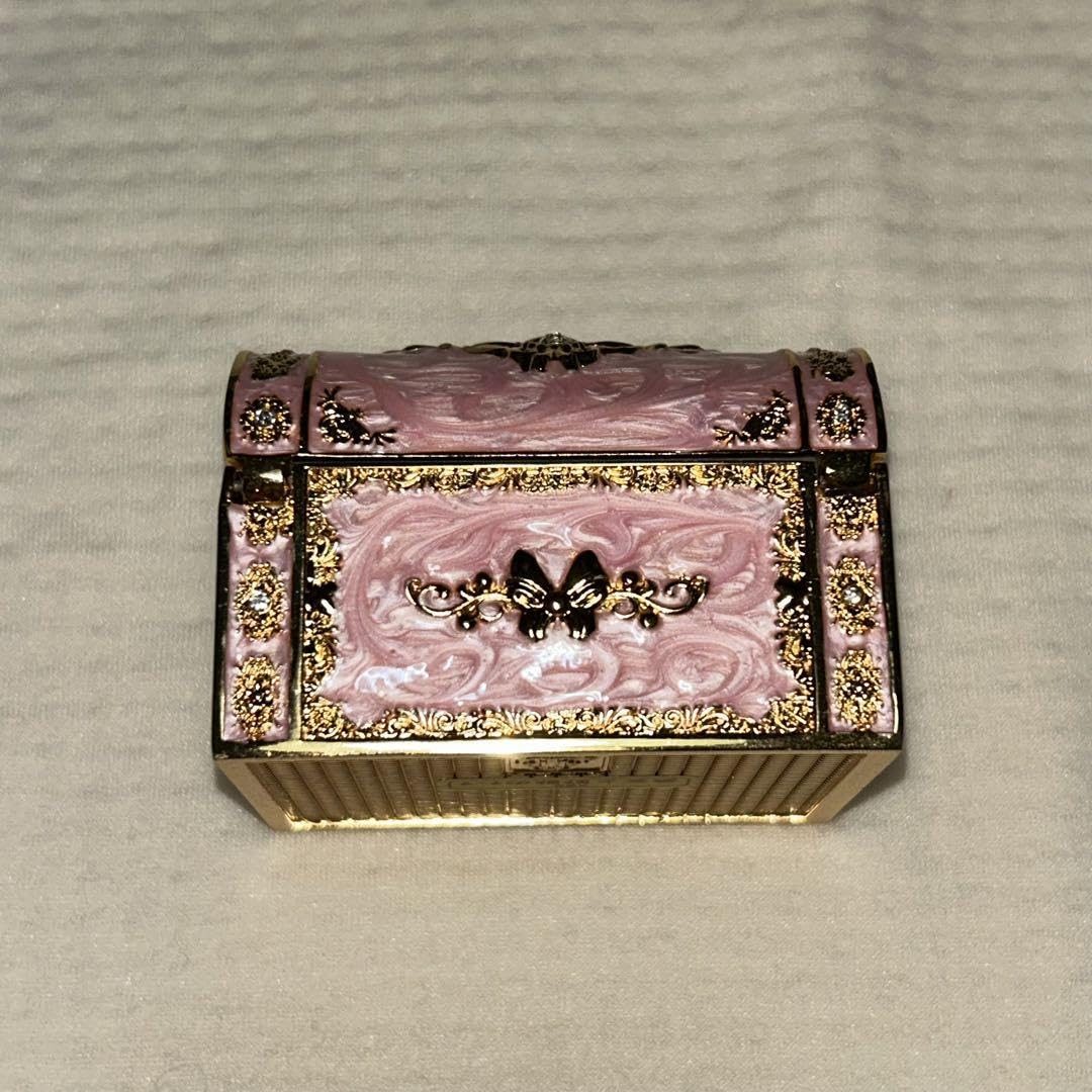 ★小樽オルゴール堂★　宝石箱　オルゴール　ジュエリーボックス アンチモニー宝石箱オルゴール】 艶のあるベースにゴールドカラーの