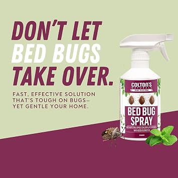 Bed Bug Spray Natural Bed Bug Spray for Mattress, Furniture & Travel | Non-Toxic Natural Bed Bug Treatment for Home