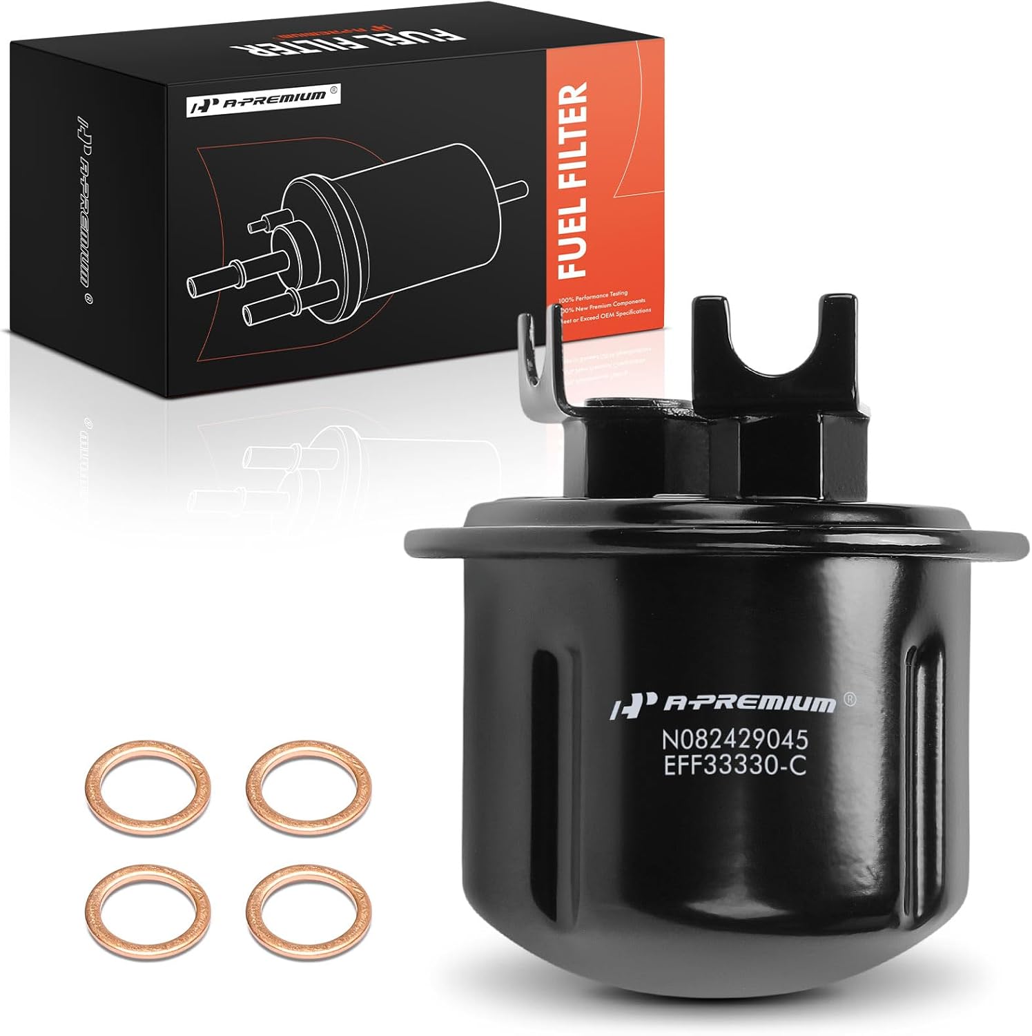 A-Premium Fuel Filter Compatible with Honda Civic 1988-1991, CRX 1988-1991, 1.5L 1.6L