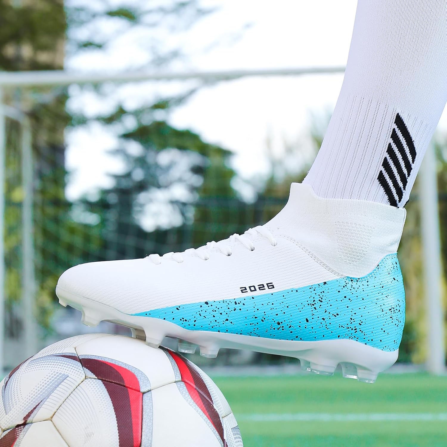 Soccer Cleats Mens Womens Indoor Soccer Shoes Wide Baseball Turf Shoes Youth Rugby Shoes Adult Artificial Ground AG FG TF Football Boots