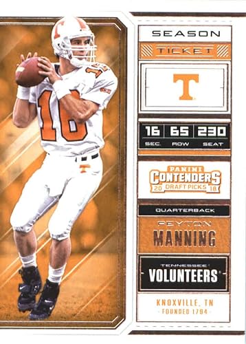 2018 Panini Contenders Draft Picks Season Ticket #80 Peyton Manning Tennessee Volunteers NCAA Collegiate Football Card