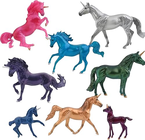 Miniatura 2 de Breyer Horses Stablemates Sparkling Splendor Deluxe Unicorn Set  Juego de 8 unicornios  Juguete de unicornio  Figuras de caballo  3.75 x 2.5