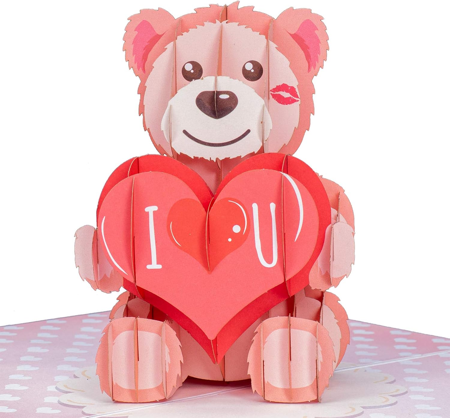 Paper Love 3D Pop Up Card, Teddy Bear, For All Occasions, Mothers Day, Valentines Day, Anniversary, Love, Adults or Kids -5" x 7" Cover - Includes Envelope and Note Tag