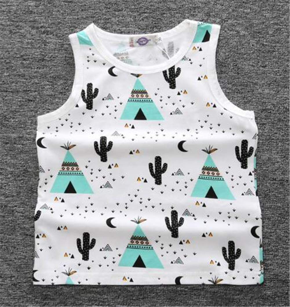 Camisetas de algodón para bebé de 0 a 4 años, unisex, sin mangas, ropa de verano, 2 unidades
