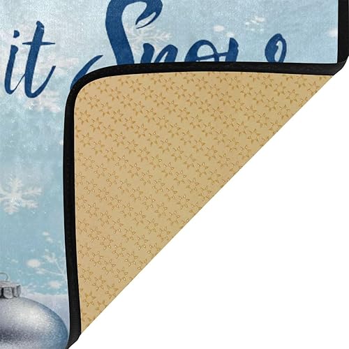 Miniatura 5 de Alfombras de cocina de Navidad antideslizantes, tapete de cocina con muñeco de nieve de Navidad, tapetes de pasillo, alfombras de área, tapetes