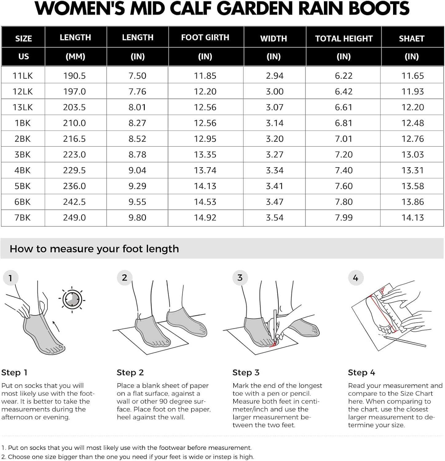 HISEA Kids Rain Boots for Boys Girls, Waterproof Insulated Easy-on Toddler Rubber Boots, Lightweight Seamless Wide Mud Boot with Non-Slip Outsole for Outdoor Playing