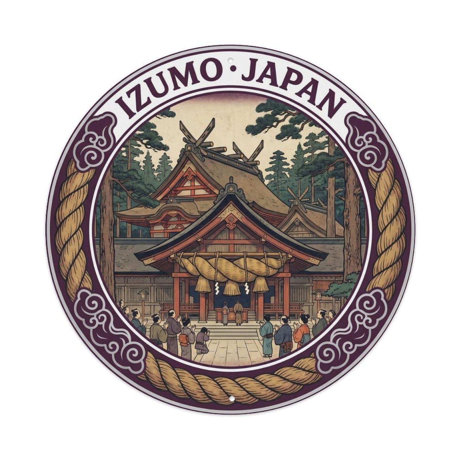 Izumo Taisha Grand Shrine Plum Temple Travel Heritage Metal Tin Sign
