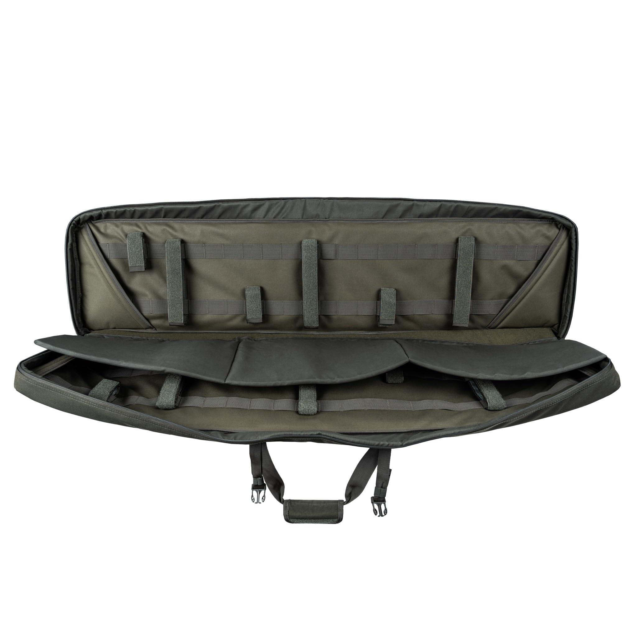 DÖRR Gewehrtasche ProTac für eine oder Zwei Langwaffen, Olivgrün & Schwarz | Innemaße Single-Tasche 108x27x6 cm, Doppel-Tasche 129x30x12 cm, für Jagd, Schießsport, Airsoft, Luftgewehr, Waffenfutteral