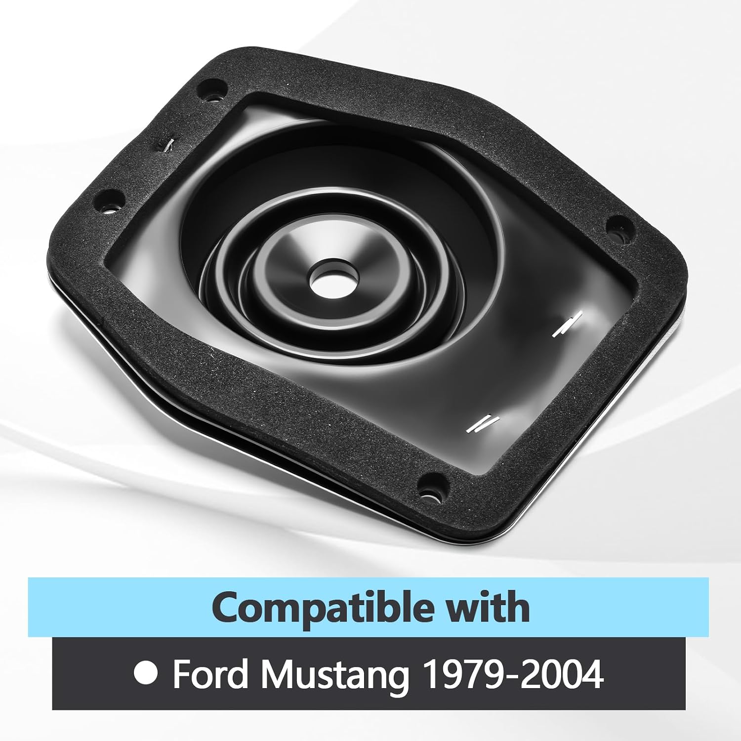 Front Shift Shifter Rubber Boot w/Metal Support Bracket Compatible with Mustang 1979-2004 Replaces 3R3Z-7277-R 3R3Z7277R