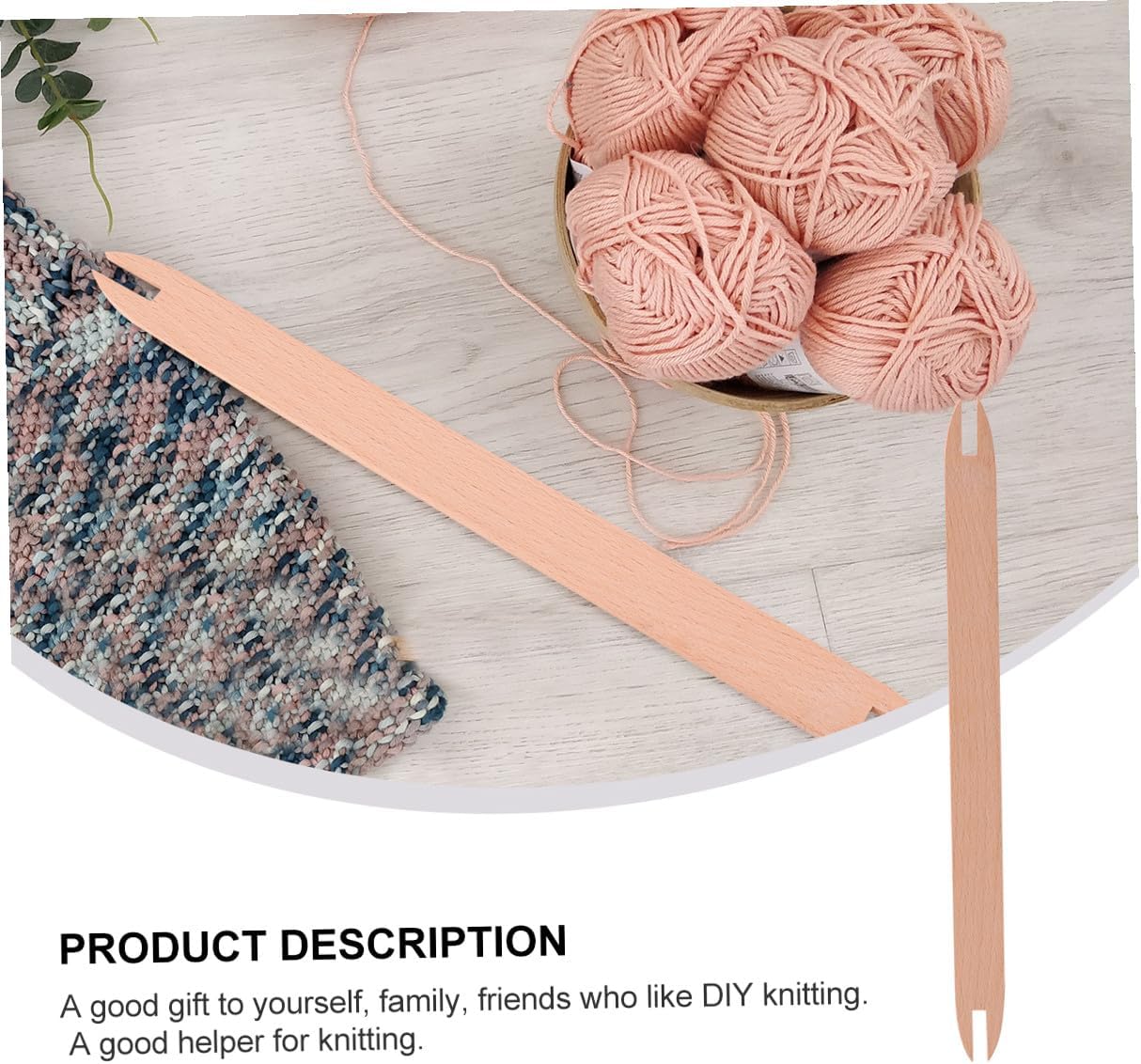 Wooden Shuttle Weaving Stick for DIY Knitting Sweater Scarf Tapestry Xmas