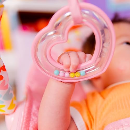 Miniatura 9 de Bright Starts Fanciful Fantasy Unicorn - Arnés vibrante de 3 puntos con barra de juguete