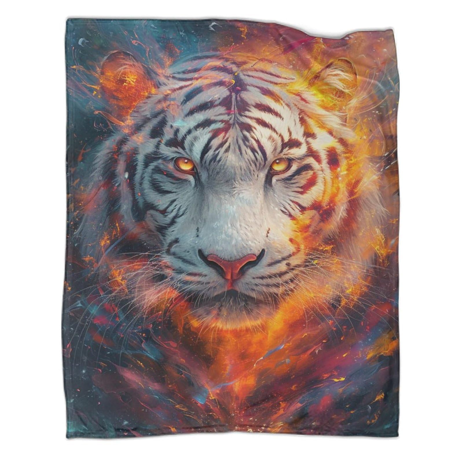 Gaoyuchun Boys Style-5 White Tiger Blanket Kids Blankets For Throw Blanket Tie Dyed Soft Flannel Fleece Blankets Gifts For Adult 3D Printed Couch Sofa 50X60inch(127X152cm)