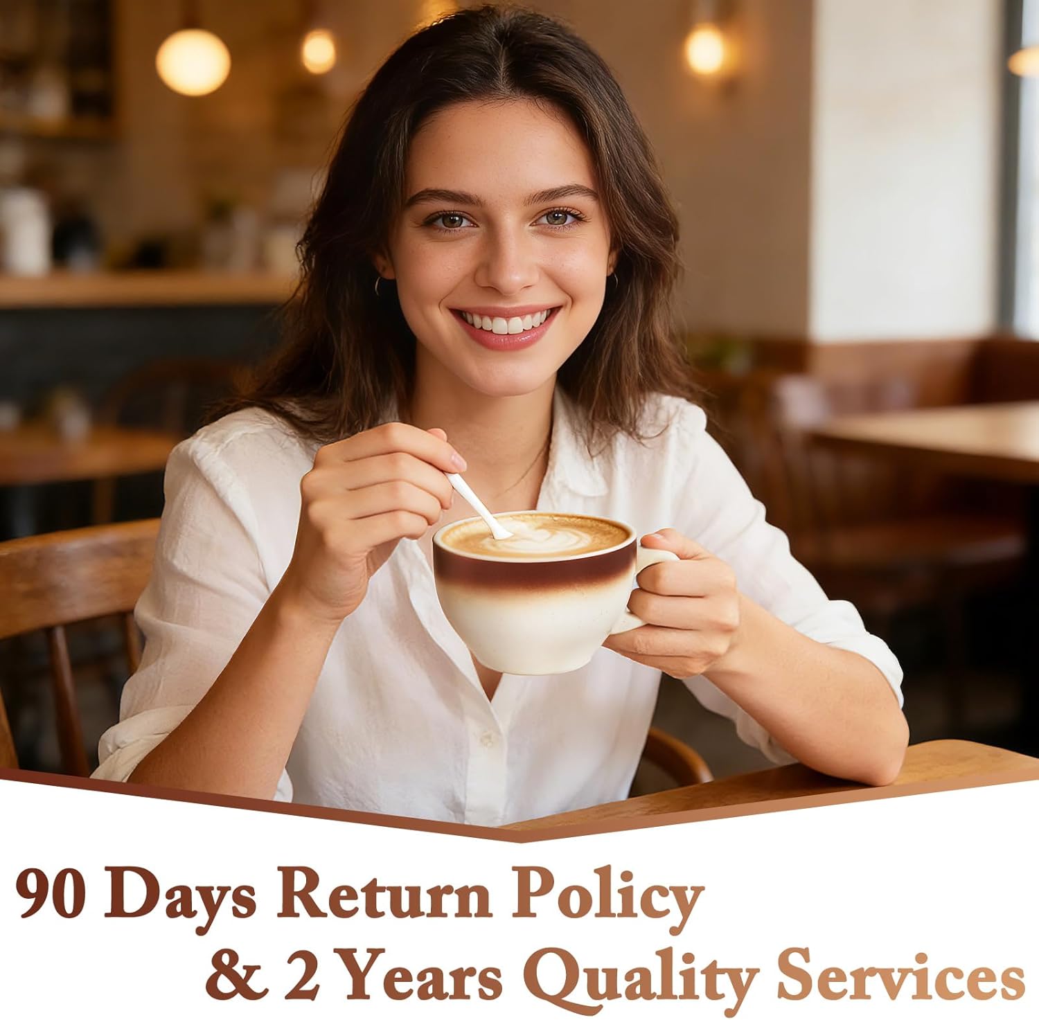 DUJUST Cappuccino Cups Set of 4 (8oz), Ceramic Cappuccino Mugs with Saucers, Spoons & Metal Stand, Latte Cup Set for Latte, Espresso & Americano, Gift Package - Image 7