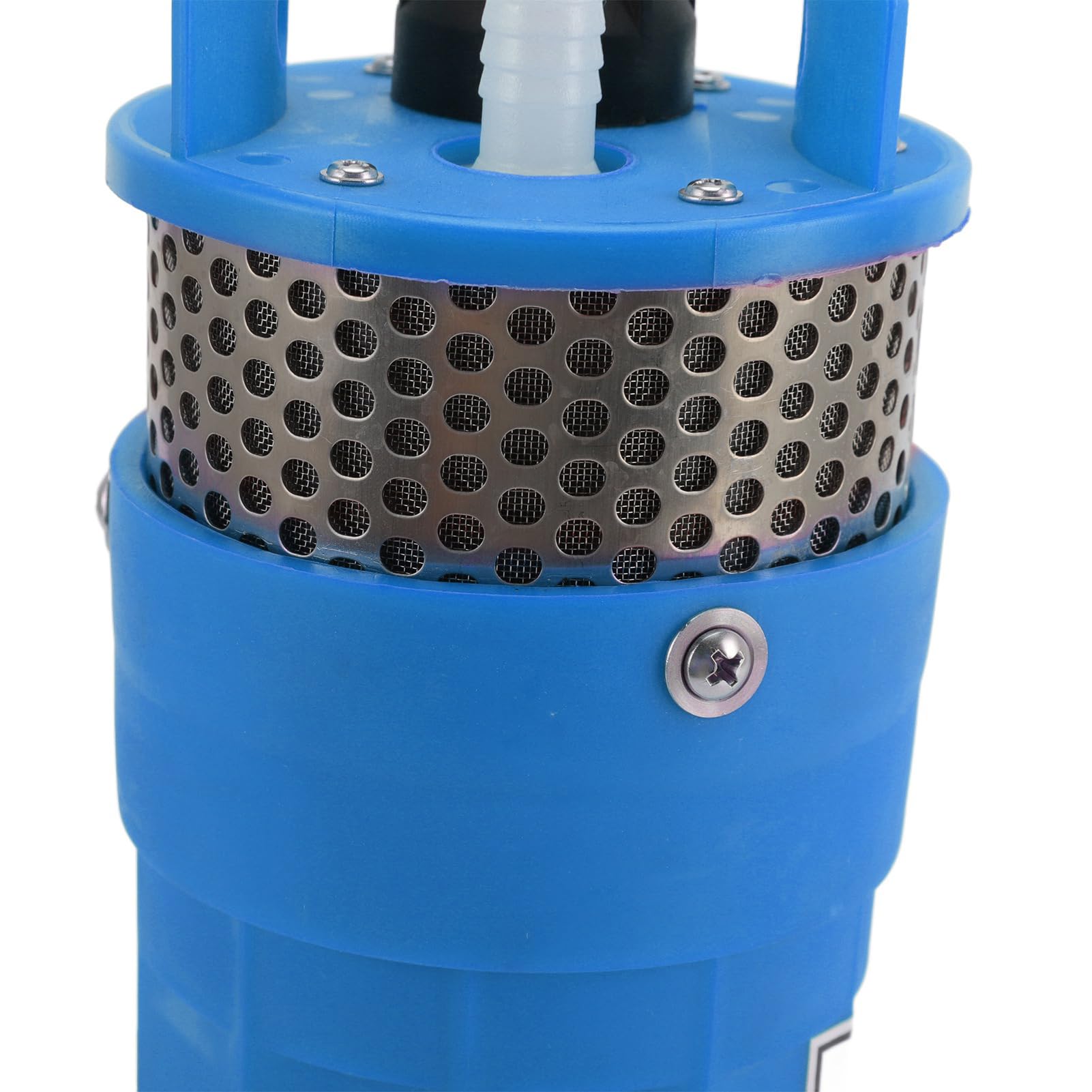 Tbest Bomba Sumergible Solar 30m 6.5L/min DC 24V Bomba de Pozo Profundo para Estanque de Riego Granja Acero Inoxidable (BLUE)